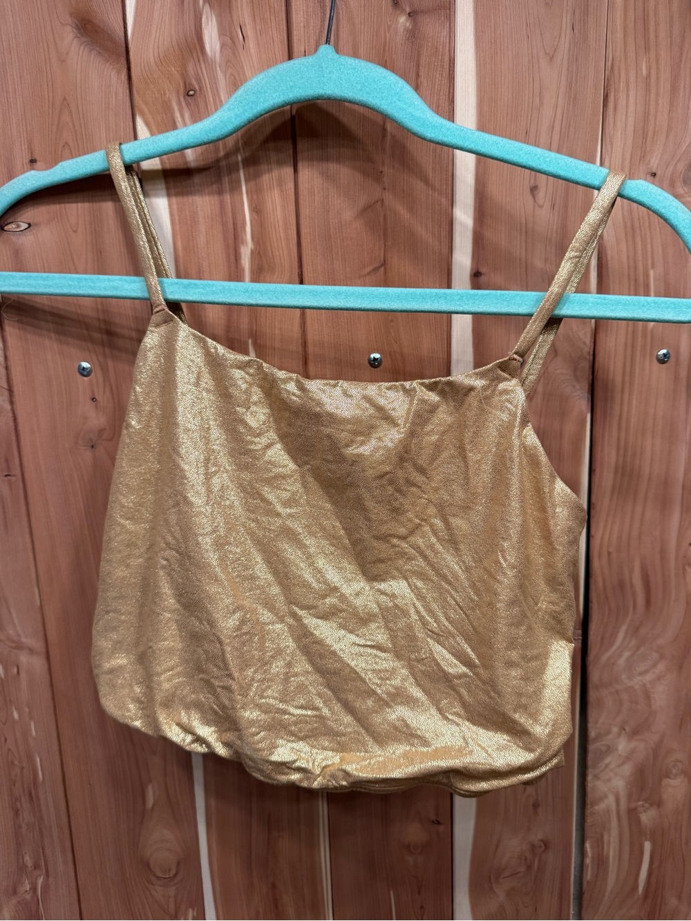 SKIMS Metallic Gold Spaghetti Strap Camisole